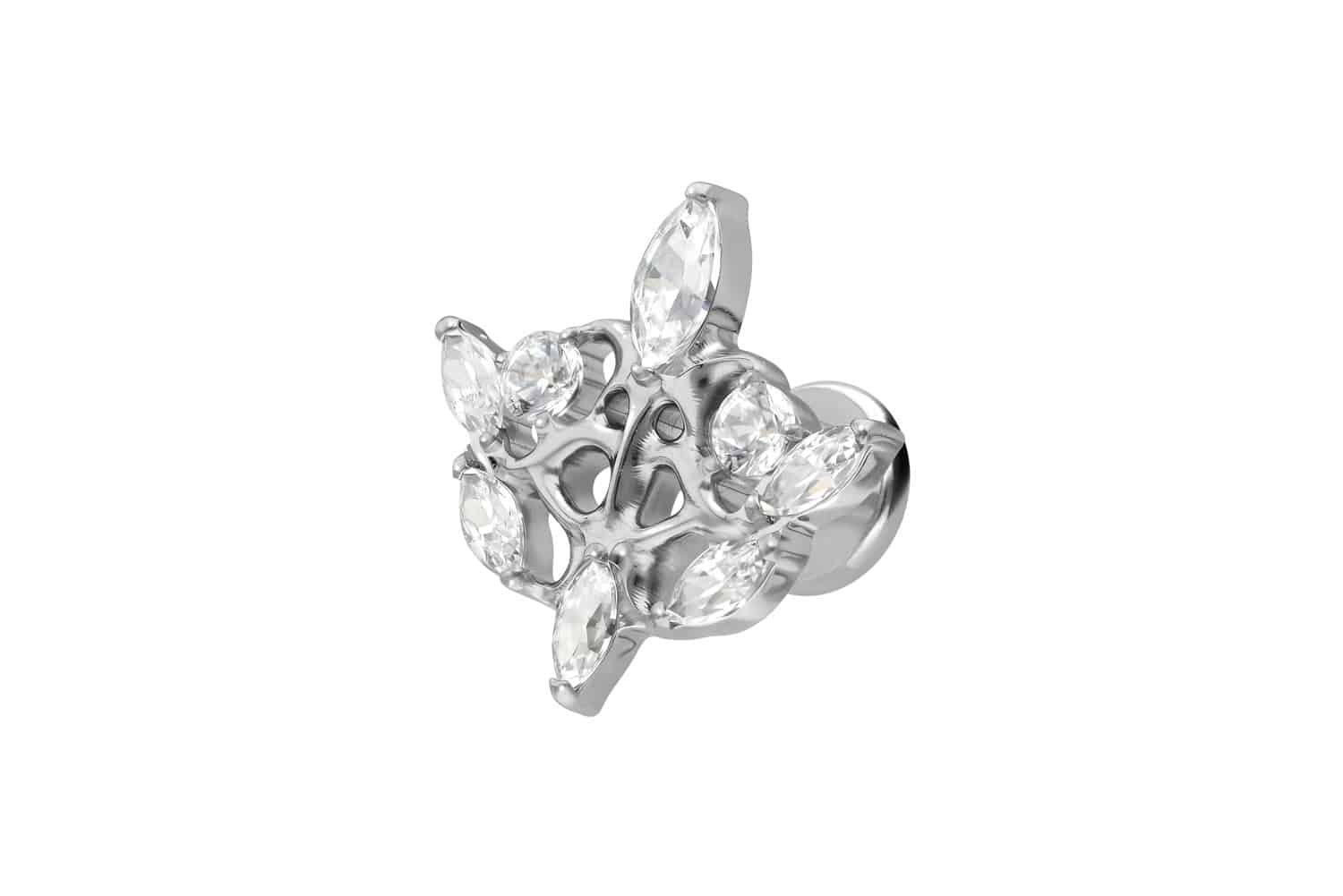 Titan Labret Piercing mit Innengewinde GOTISCHES DESIGN